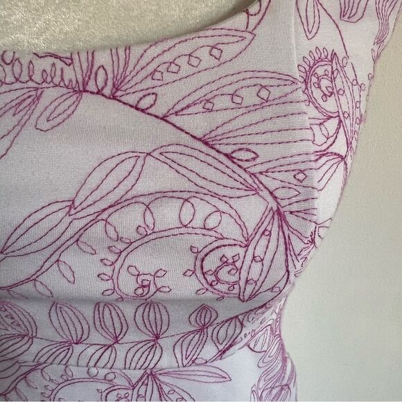 Lilly Pulitzer Laurent Embroidered White & Purple Sunshine Swirl Dress - Picture 5 of 10